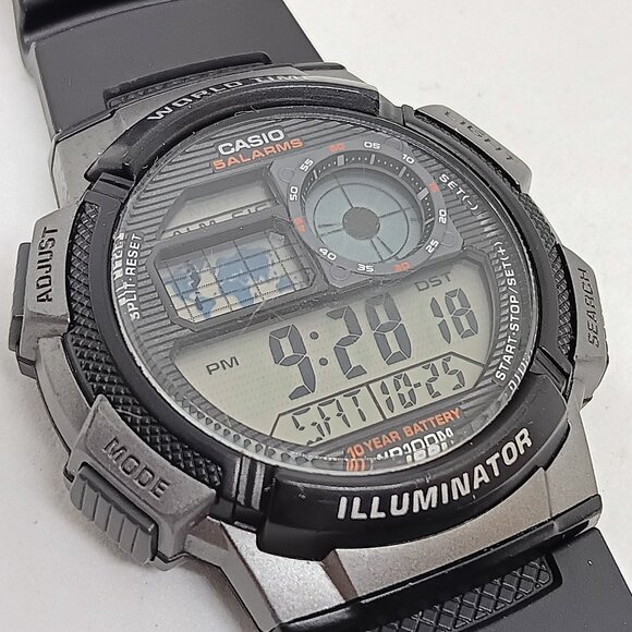 Casio AE-1000W Men's 44mm Multifunction World Time Digital Watch - Picture 10 of 11